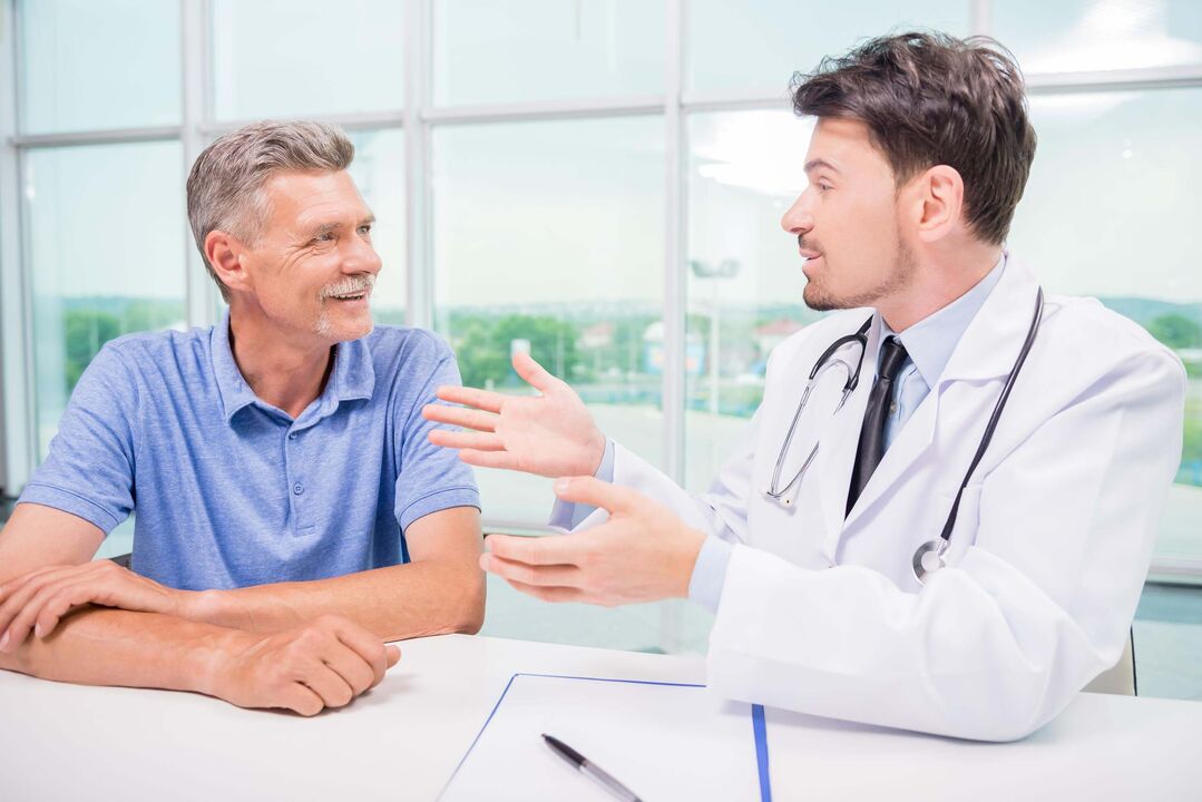 prostatitis patient at the clinic